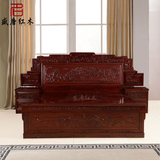 红木古典中式双人床 非洲酸枝木百子山水双人床1.8米雕刻特价邮