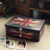 两个包邮 zakka英国国旗铁皮盒 密码锁收纳盒 储物盒 日记礼品盒