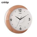 CNTOP田园挂钟 榉木钟表创意客厅现代田园时钟 装饰艺术创意钟