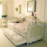 美式乡村欧式现代仿古复古风格做旧高档进口橡木实木沙发床儿童床