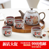 恋物城市 陶瓷杯套装 日式创意手绘猫咪茶具茶壶茶杯水杯牛奶杯子