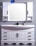 欧式橡木浴室柜 一体陶瓷卫浴柜组合 洗脸洗手台梳洗池台盆落地柜