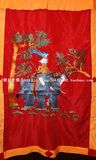 尼泊尔藏传佛教工艺用品精致绣花红门帘佛堂挂饰装饰和气四瑞包邮