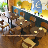 热卖 咖啡馆西餐厅桌椅组合 奶茶甜品店餐桌椅 休闲吧小吃店桌椅