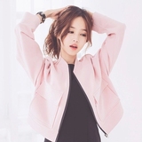2016春款韩版小立领短外套女粉色棒球服太空棉短款外套夹克衫