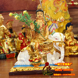树脂佛像文殊普贤菩萨坐狮坐象玻璃钢佛像家具摆件佛教用品