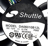 shuttle 6010 6cm DA06010B12L 12v 0.17a 4线PWM控速/超薄/风扇