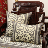 现代中式红木实木沙发坐垫抱枕靠垫罗汉床垫圈椅坐垫飘窗垫定做
