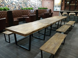 定制老榆木板实木吧台桌会议桌椅子吧台定制桌面台面餐桌酒柜木板