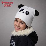 冬帽kenmont儿童帽子 新品男童女童冬季毛线帽冬帽功夫熊猫5936