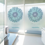 手绘花朵创意厨房窗户移门浴室遮光无胶静电膜 磨砂玻璃贴膜贴纸