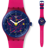 专柜正品斯沃琪 Swatch 手表 2015女表 星球机械表装置粉 SUTR4新
