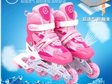 成人单排溜冰鞋轮滑鞋花式旱冰鞋儿童成年男女直排轮闪光pu溜冰鞋