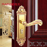 帕戈正品青古铜锌合金室内卧室房门把手欧式高档实木门锁大50套装