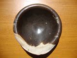 高古唐代老窑瓷器 鲁山窑白口酱釉灯盏一只 高古老窑瓷 包老保真
