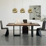 美式实木餐桌铁艺复古工作台工业做旧餐桌LOFT家具餐桌设计师书桌