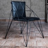 时尚现代铁艺镂空椅个性创意接待椅电脑办公椅复古餐椅休闲靠背椅