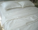 特价外贸纯棉平纹双人白色被套200*230特价床单240*250白色四件套
