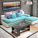 现代简约布艺沙发组合小户型客厅三双人位皮布可拆洗沙发组合家具