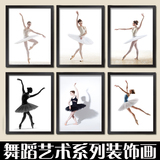 芭蕾艺术装饰画艺术学校挂画舞蹈教室练舞房壁画ballet跳舞有框画