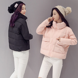 2016冬装新款韩版棉衣女短款 立领学生棉服面包服加厚外套棉衣女