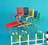 特价时尚 简约 塑料办公椅接待椅 休闲餐椅学校培训扶手条纹椅子