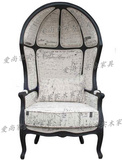 美式乡村做旧太空椅单人沙发椅法式欧式复古怀旧蛋壳椅影楼形象椅