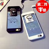 镜面iphone6Plus手机壳苹果6/6s手机壳挂绳指环扣5s韩国情侣保护
