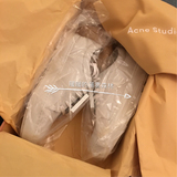 挪威代购Acne Studios潮款方块笑脸鞋