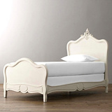 法式儿童实木床 出口美国白色简约雕花公主床 欧式1.2米1.5米床