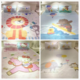 夏季爆款出口韩国卡通冰丝席可爱婴儿床空调软席水洗凉席套件包邮