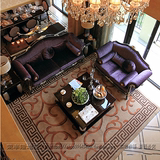 纯手工地毯羊毛地毯欧式客厅茶几书房卧室满铺圆形地毯长方形地垫