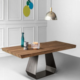 创意设计师实木家具铁艺办公桌餐桌LOFT美式简约书桌咖啡桌会议桌