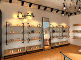 鞋包店展示柜上墙鞋包架置物收纳架上墙壁挂铁艺实木多层鞋货架