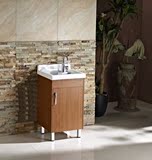 新款洗衣柜阳台柜洗衣池实木橡木超深浴室柜陶瓷带搓板盆欧式槽
