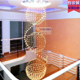 创意艺术复式楼梯灯长吊灯客厅水晶吊灯豪华别墅吊线灯酒店工程灯