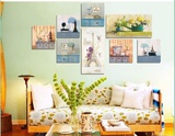 现代简约相片墙创意组合客厅装饰画抽象欧式无框画地中海挂画壁画
