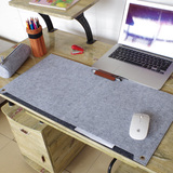 多功能双层羊毛毡鼠标垫超大加厚电脑办公键盘桌垫游戏简约护腕垫