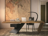 新款办公总裁桌椅实木会议室长桌简约欧美式大板桌烤漆创意老板桌