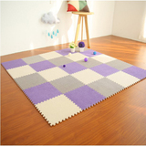 短绒面客厅地板垫儿童拼图卧室地板铺室内地毯绒面拼接泡沫地垫子
