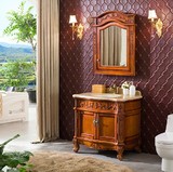 欧式卫浴柜促销仿古浴室柜田园风格橡木卫生间化妆台组合美式乡村