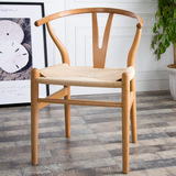 咖啡吧椅 电脑椅创意Y字椅实木椅吧台椅 餐桌椅简约复古北欧休闲