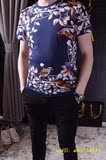 D&G 短袖 时尚丛林花鸟设计120支双丝光柔软滑爽印染花鸟 DG男T恤