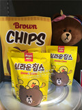 韩国代购LINE FRIENDS布朗熊原味薯片有机土豆片零食无添加剂预定