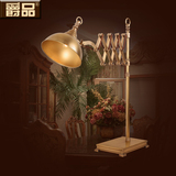 客厅复古全铜灯具  欧式创意纯铜台灯 美式简约卧室可调节床头灯