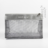 现货Nuface 灰色网纱透明 收纳包便携化妆包