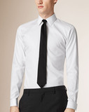定制新郎领结衬衫 结婚男士修身韩版商务领带白色抗皱免烫衬衣