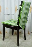 清新绿条桌椅套件电脑椅垫套装家用椅背套定做加厚纯棉布艺海棉垫