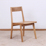北欧实木家具 简约现代橡木餐椅日式靠背椅书桌休闲椅 电脑椅凳子