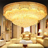 大气豪华客厅水晶灯欧式时尚LED吸顶灯圆形大厅灯卧室灯灯饰